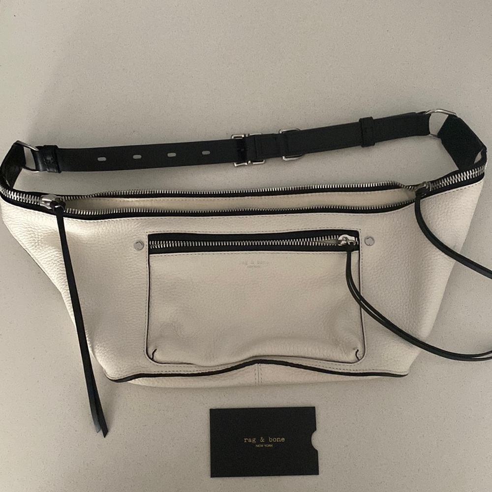 RAG & BONE ANTQ WHITE LARGE ELLIOT FANNY PACK